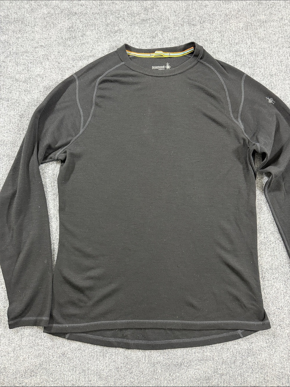 Smartwool Shirt Mens L Black Merino 250 Baselayer Crewneck Longsleeve Top